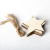10pcs DIY Wooden Christmas Balls Decoration Round Craft Baubles Tags Hanging Ornament for Christmas New Year Pendant Decor