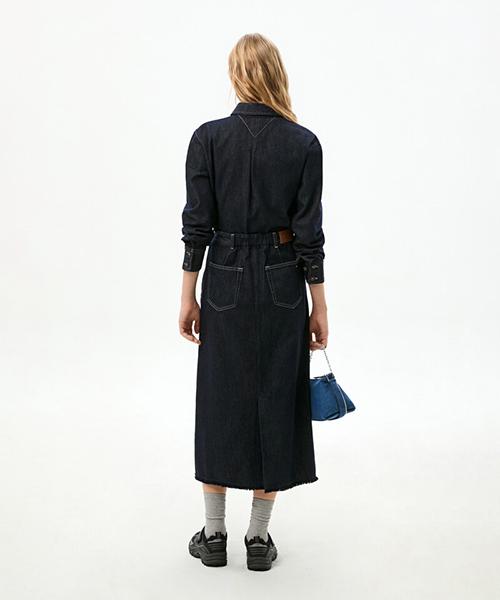 Tamijinseu High Maxi Denim Skirt (T32G0Nfs01Twl11Ap)