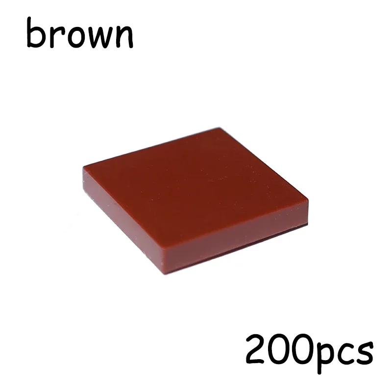 200PCS Flat Tile MOC Assemble Particles 3068 Size 2x2 Bricks Smooth 2*2 Building Blocks DIY Educational Creative Toy for Kids