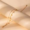 Light Luxury High-End Stainless Steel Diamond-Encrusted Bracelet, Moon Sun Love Geometry Does Not Fade Jewelry Women