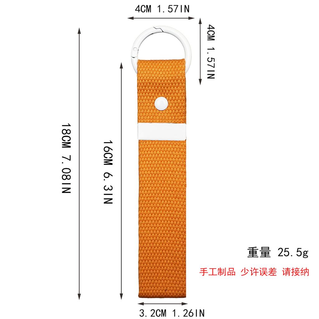 Handmade Diy Decorative Webbing Cloth Sticker Embellished Polyester Webbing Lanyard Korean Version Ins Spring Buckle Bag Pendant