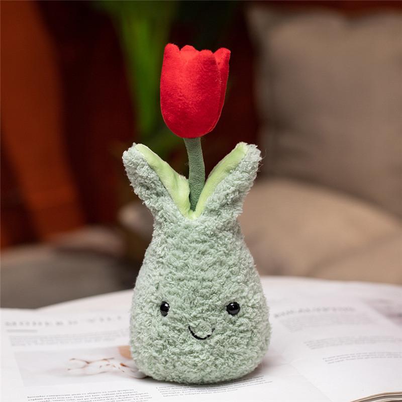 Tulip Succulent Adorable Plushie Toy Cute Cartoon Plant Kids Birthday Present