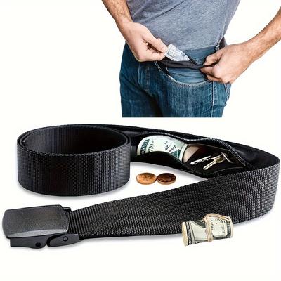 Travel Cash Anti Theft Belt Waist Bag Women Hidden Money Strap Belt Wallet WaistPack Men Secret Pocket Anti Diefstal Zipper Belt