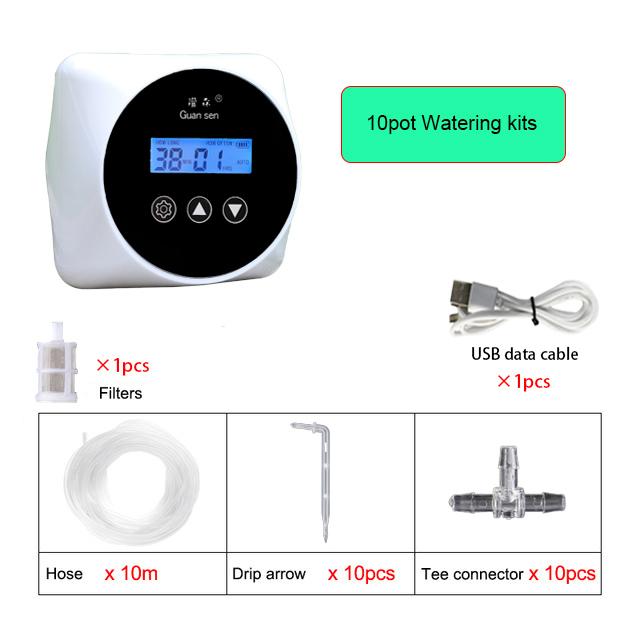 New Automatic Drip Irrigation System Greenhouse Watering Timer Garden Water Pump Controller Potted Plant Watering Device Set