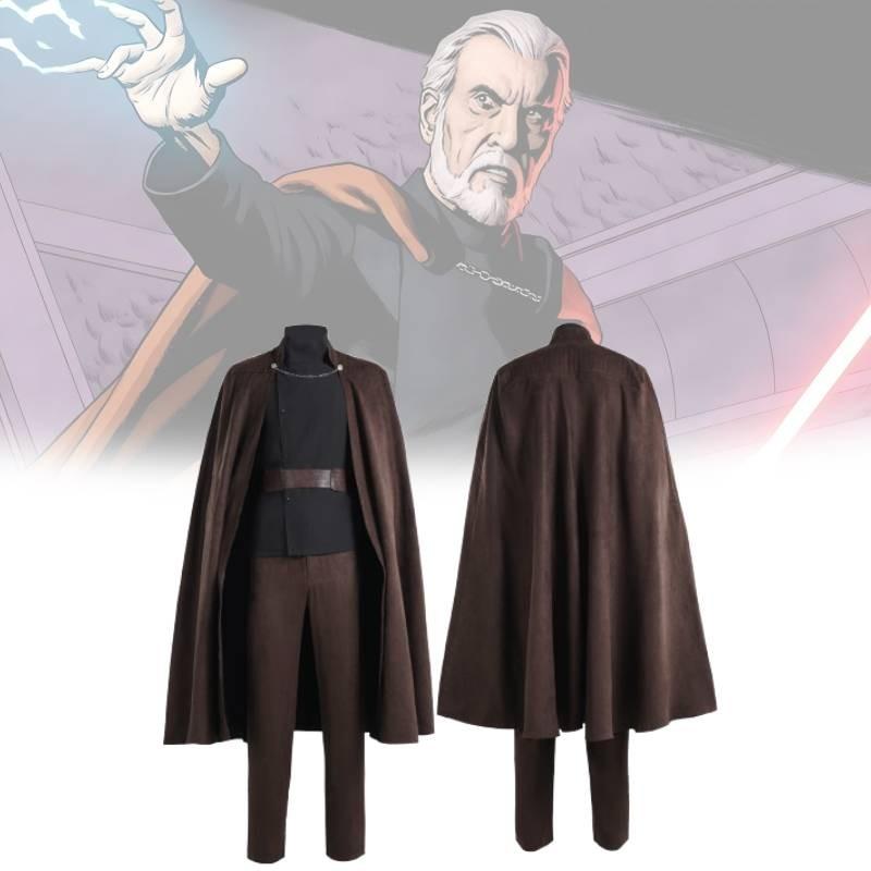 Kostium Cosplay Premium Czarny Hrabia Dooku Do Odgrywania Roli Postaci Filmowej Star Wars