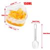 5 Oz Heart Shaped Dessert Cups with Lids and Spoons Disposable Plastic Parfait Cups for Dessert, Puddings, Mousse, Fruit Parfait
