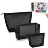 Mesh Clear Cosmetic Bags Small Large Black Makeup Bag Portable Travel Toiletry Organizer Case Lipstick Storage Pouch
