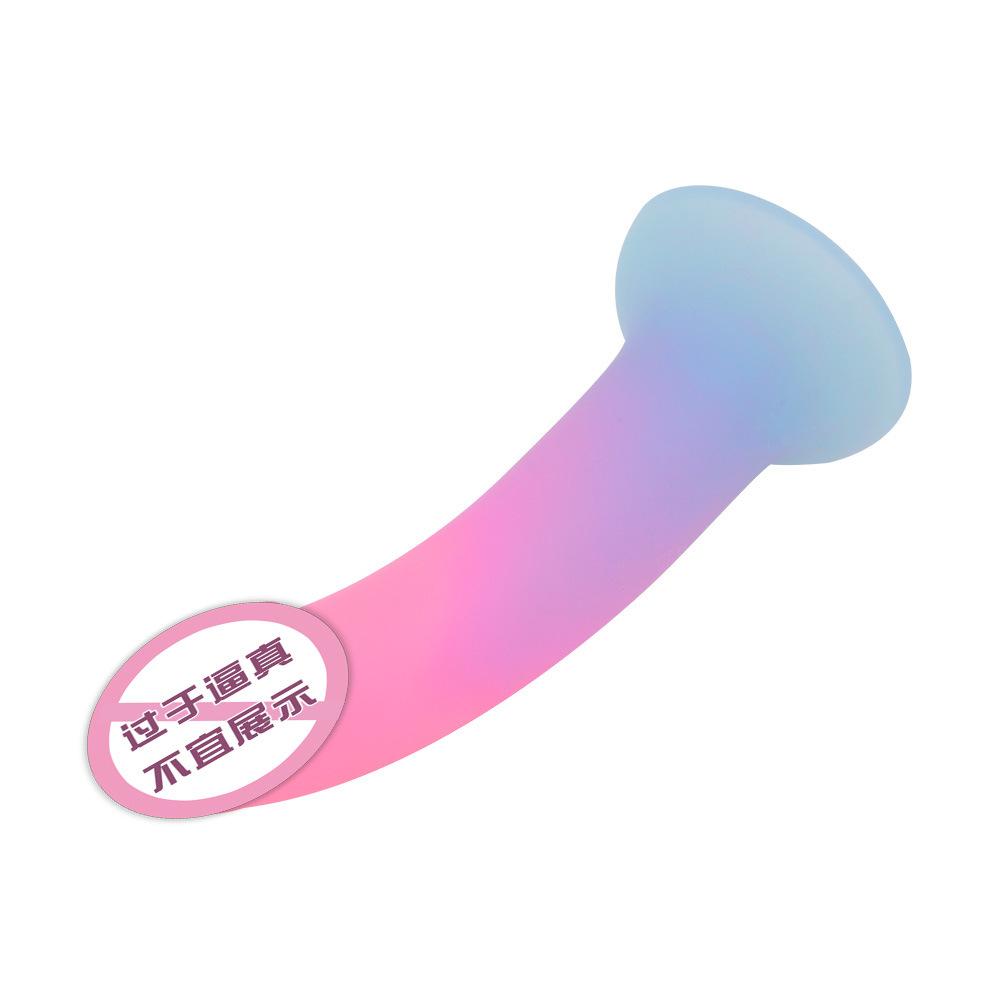 Colorful Jelly Silicone Soft Simulation Penis Xiao Hua Tou Pink Blue Small Butt Plug Women's Masturbation Device Sex Product