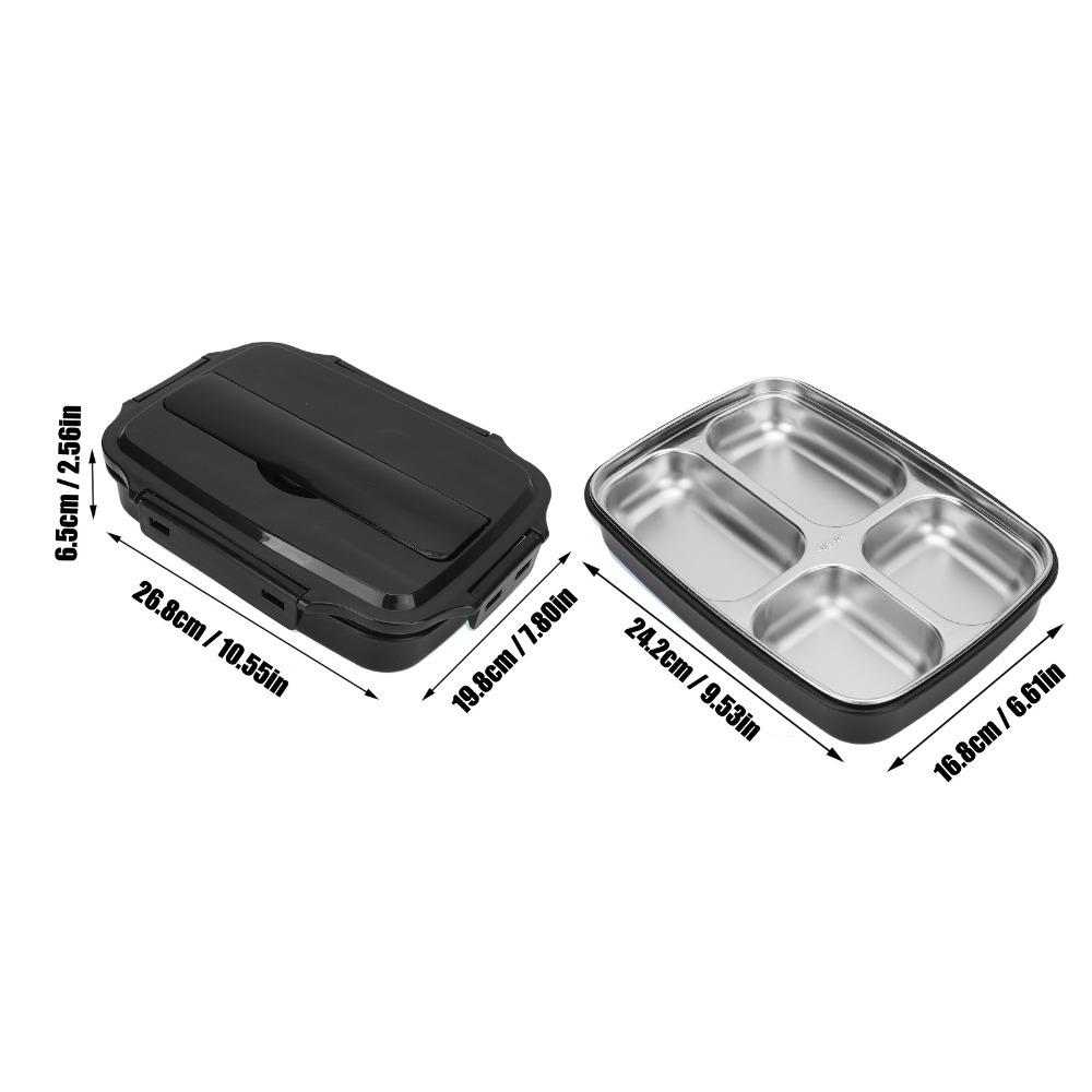 1.2L Leakproof Lunch Box 4 Compartment Bento Lunch Box Portable Insulated Lunch Box  For Office