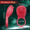 APP-enabled Vibrating Penis Ring, Rooster Ring Couple Vibrating Penis Ring, Male Adult Toy, with Rose Clitoral Stimulator.