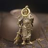 Solid Pure Copper Guan Gong Knife Sword Car Keychain Pendants Luggage Bag Hanging Jewelry Accessories Brass Key Chain Ring Gifts