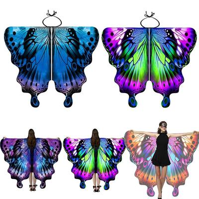 Party Favor Faire Butterfly Wings Party Accessories Fairy Wings Cloak Butterfly Shawl Cape  Adult