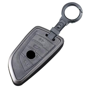 BMW Smart Key Case Key Cover Leather Material Alloy Key Chain Fits 5GT 3GT