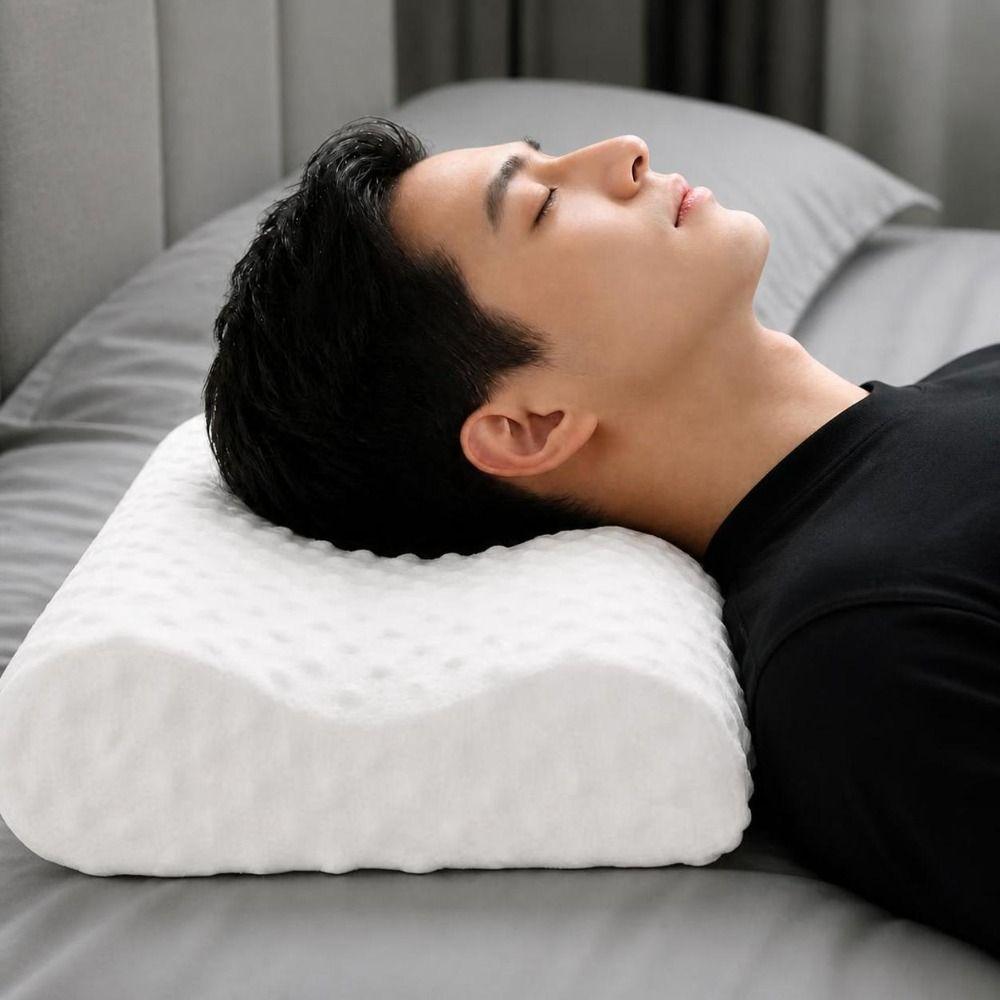 Slow-Rebound Neck Support Pillow Comfortable Ergonomic Sleep Pillow Bedroom Sleeping