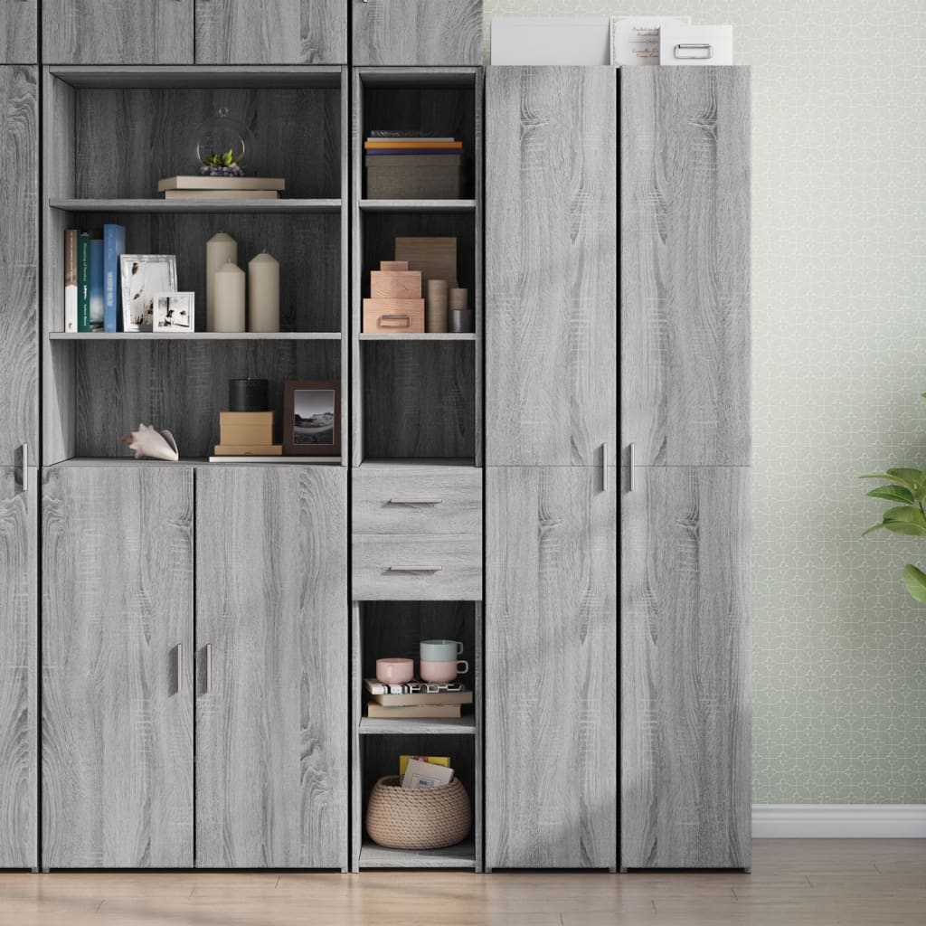 Highboard Gray Sonoma 30 x 42.5 x 185 cm Particleboard
