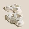 Huge Lightweight~ Open-toed Thick-soled One-word Buckle Sandals Women's 2025 New Summer Casual Thick-heeled Beach Shoes