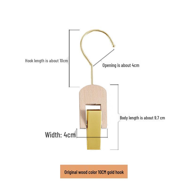 

Крючок-зажим для одежды и шляп из массива дерева и акрила, S-образный крючок и вешалка для юбок Scarf Clip