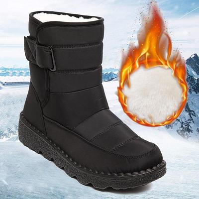 Women's Insulated Waterproof Snow Boots Winter Ankle Cotton Shoes Non-Slip Short Boots Cozy Warm Footwear