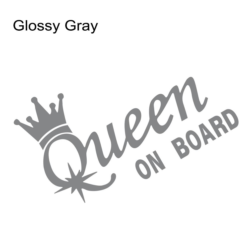 Kreativer Autoaufkleber Kronen-Design QUEEN AN BORD Vinyl-Abziehbild Wasserdicht Personalisierte Auto-Styling Dekoratives Aufkleber-Zubehör