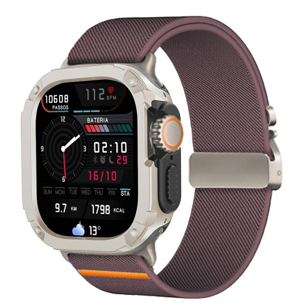 Nylon Strap+Case for Apple Watch Band Ultra 3 49mm 45mm 46mm 44mm 42mm 40mm 41mm 38mm iWatch Series 11 SE 3 10 9 8 7 6 5 4 3 2 1