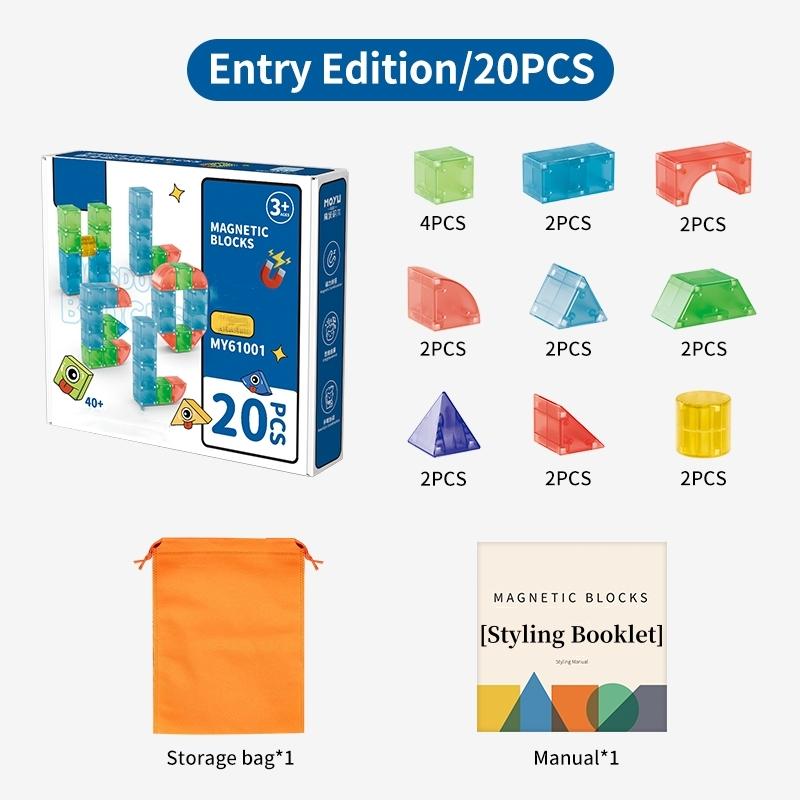 DIY Magnetic Building Block Bricks Military Construction Set Castle Shape Kids Educational  STEM Learning Toys Gift for kids