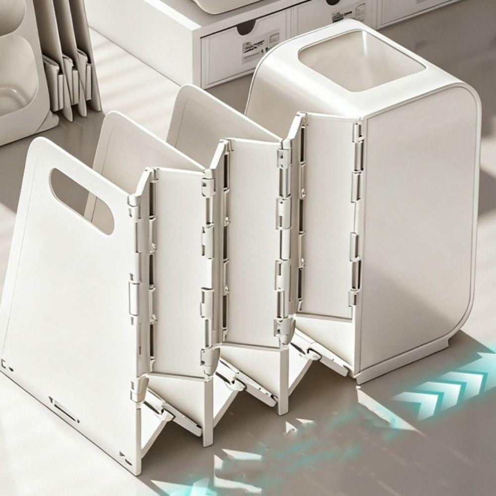 Foldable Student Book Shelf Multi Compartments File Holder Desktop Storage Box Dorm Room