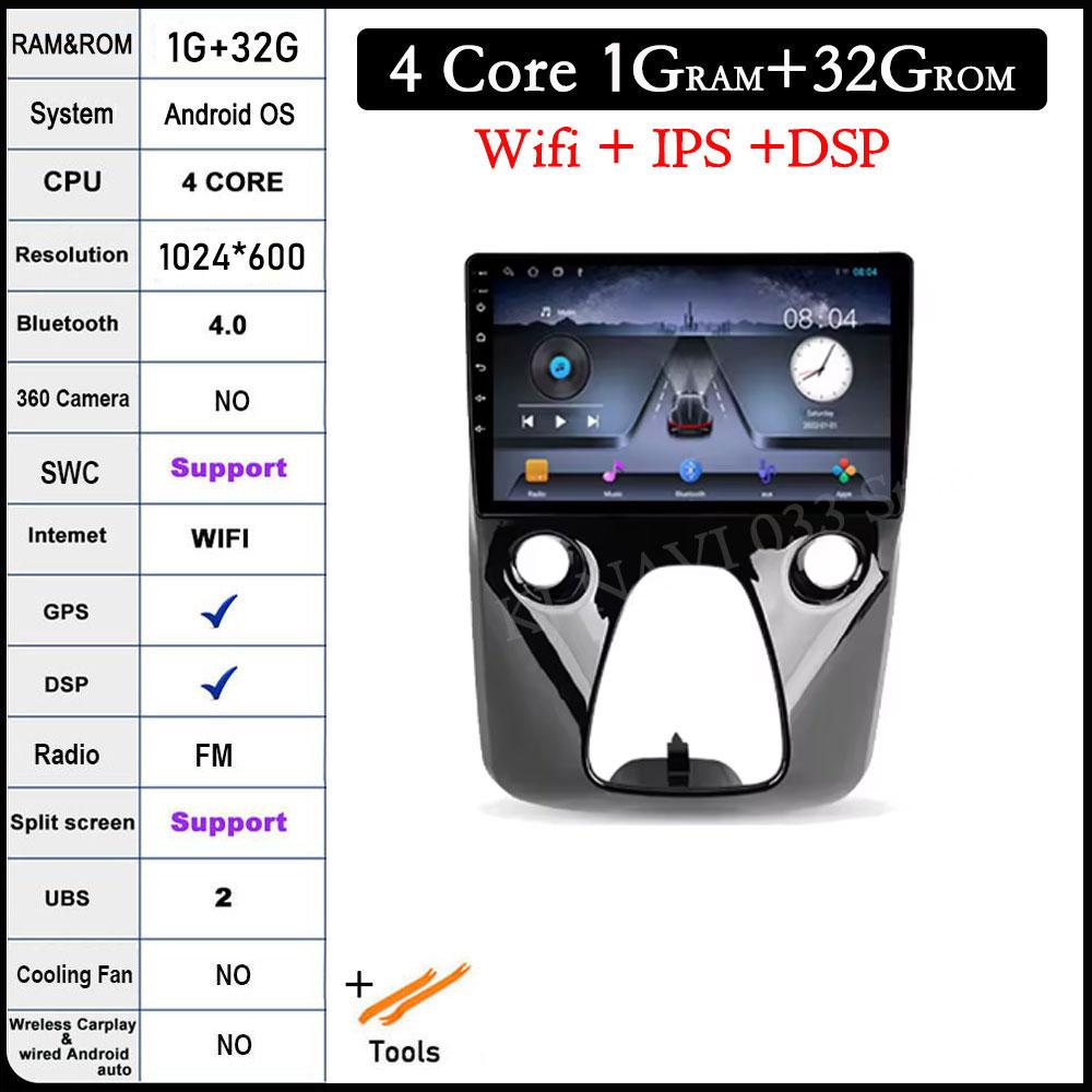 

9 lnch For Peugeot 108 For Toyota Aygo B40 2014 - 2021 Android 14 Car Radio Multimedia GPS Players CarPlay Navigation Stereo