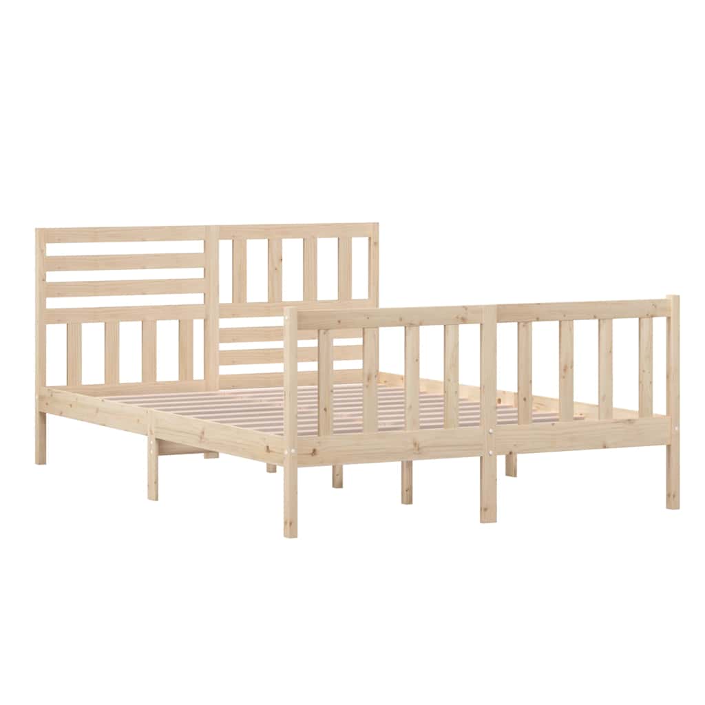 Solid Wood Bed Frame 140 X 200 Cm