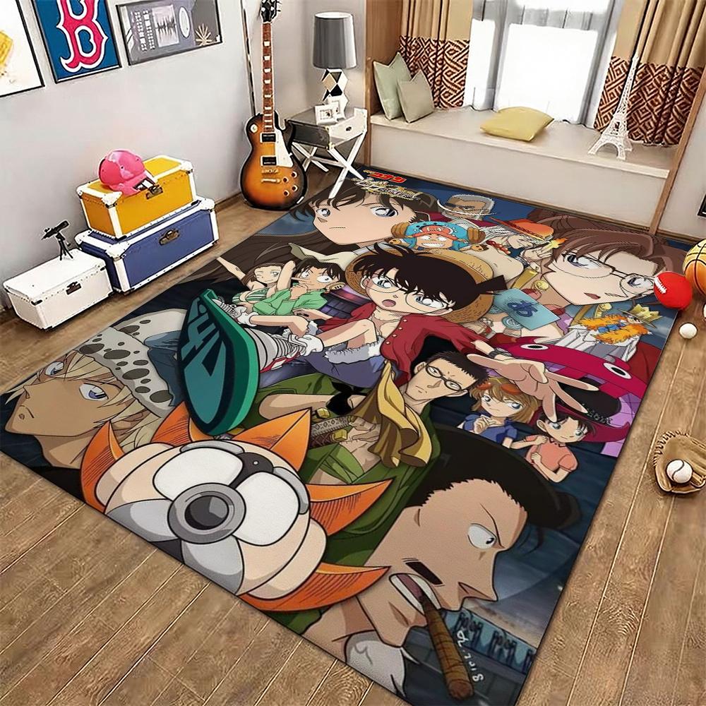 Detective Conan Anime Adventure Patterned Rug Absorbent Nonslip Carpet For Study Reading Area Home Party Decor Christmas Gift