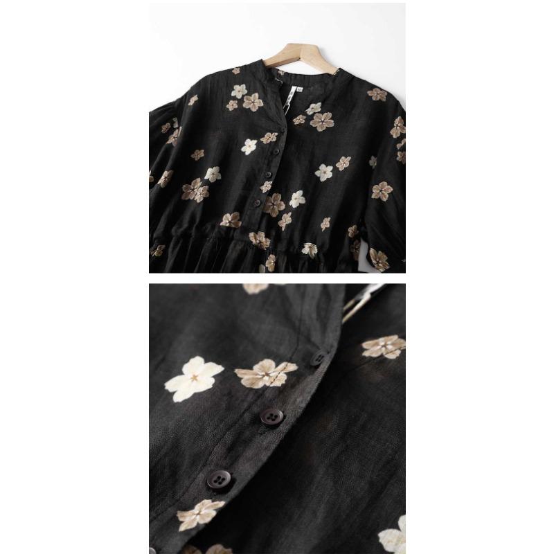 Leichtes Kleid Floral Leichter Luxus Langes Kleid