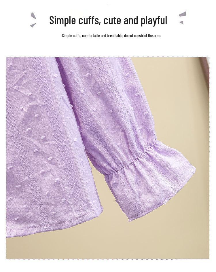 Mädchen-Langarm-Schulhemd aus weißer Baumwolle: Stilvolles, vielseitiges Frühjahrs-/Herbstoberteil