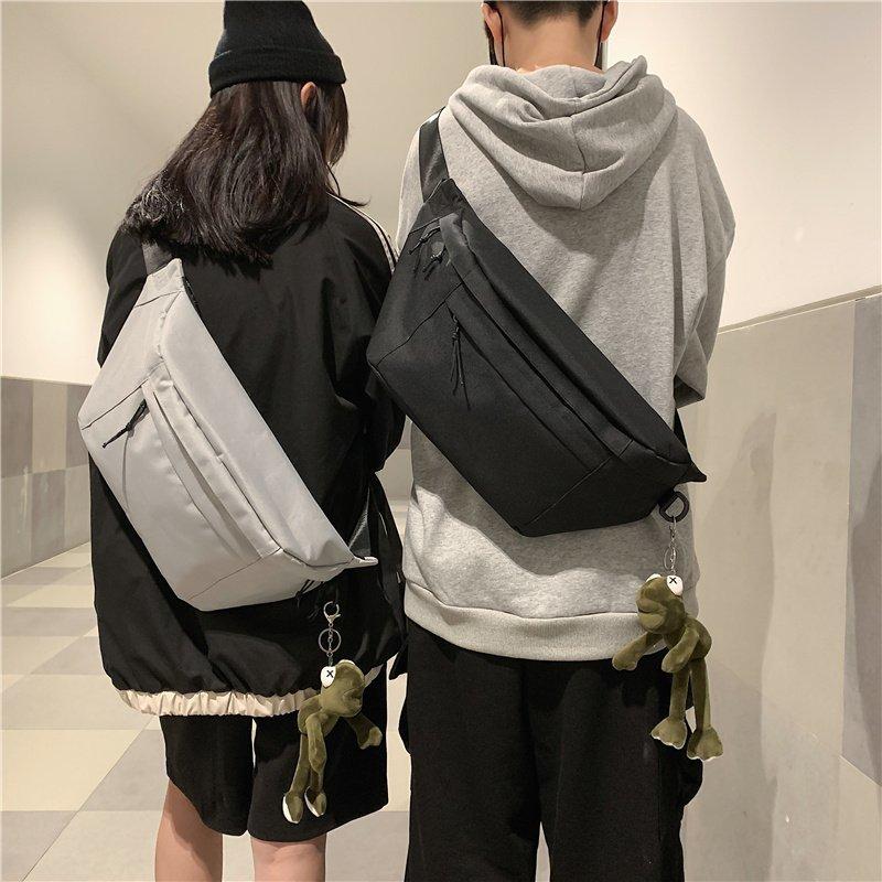 Canvas Shoulder Crossbody Bags Large Capacity Belt Waist Bags For Men Vintage Solid Handbags For Ladies Shopper Bags