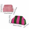 Elegant Woven Crochet Purses Large Capacity Striped Pattern Beach Clutch Handbags Colorblock Design Woven Texture