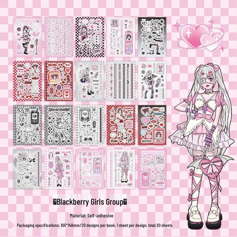 

PaperMore Sticker Book: Electric Music Girl & Sweetheart Leader Stickers for Cute DIY Diary Projects