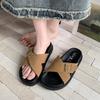 Fashion Women Slippers Summer Open Toe Platform Casual Slippers Buckle Flat Slippers Retro Comfort Non Slip Fashion Outdoor Beach Shoes