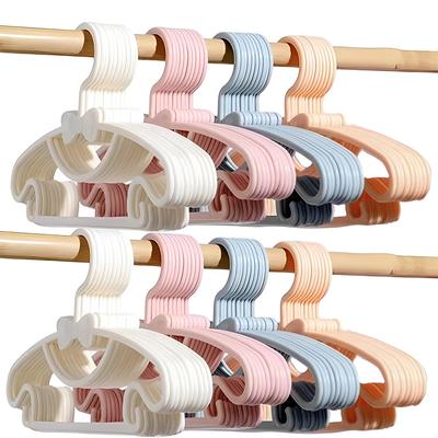 4/10 STÜCKE Kinder Kleiderbügel Baby Kleidung Organizer Display Kleiderbügel Kunststoff Kinder Mäntel Winddichter Halter Ständer Schrankaufbewahrung