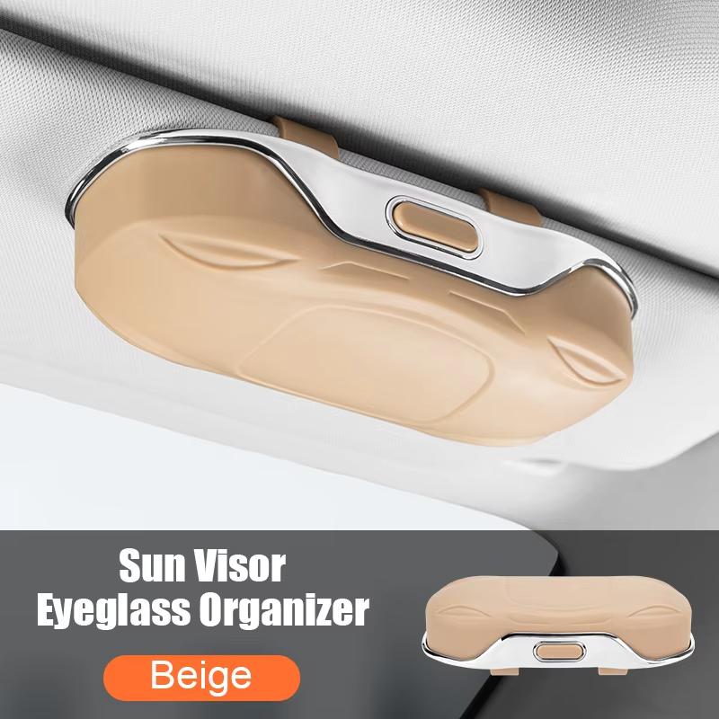 Car Sunglasses Holder Car Glasses Box Sun Visor ABS Storage Case Anti-Scratch Eyeglasses Protection Box Car Interior Accessories
