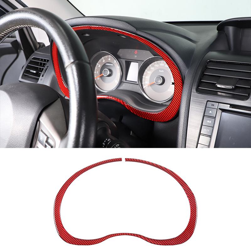 For Subaru Forester 2013-2018 Red Soft Carbon Fiber Interior Kit Dashboard Console Gear Shift Panel Decoration Trim Stickers