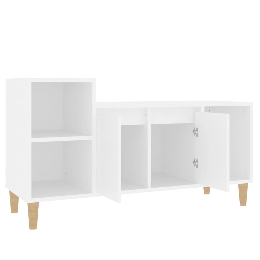 TV Stand in White 100 x 35 x 55 cm Engineered Wood