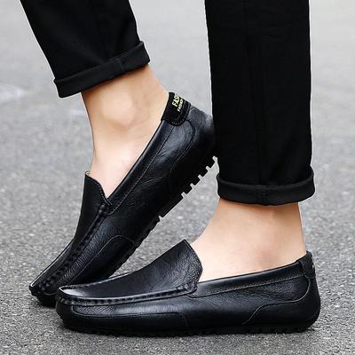 Atmungsaktive Herren Mokassins Lässige Loafer Lederschuhe Für Männer Zum Hineinschlüpfen Formell Italienische Herren Fahrflache Schuhe Leder Herren 2024