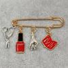 Stylish Waist Brooch & DIY Manicure Tools Set with Foot Pad - Creative Anti-Exposure Accessory, Ideal for Mother's Day.