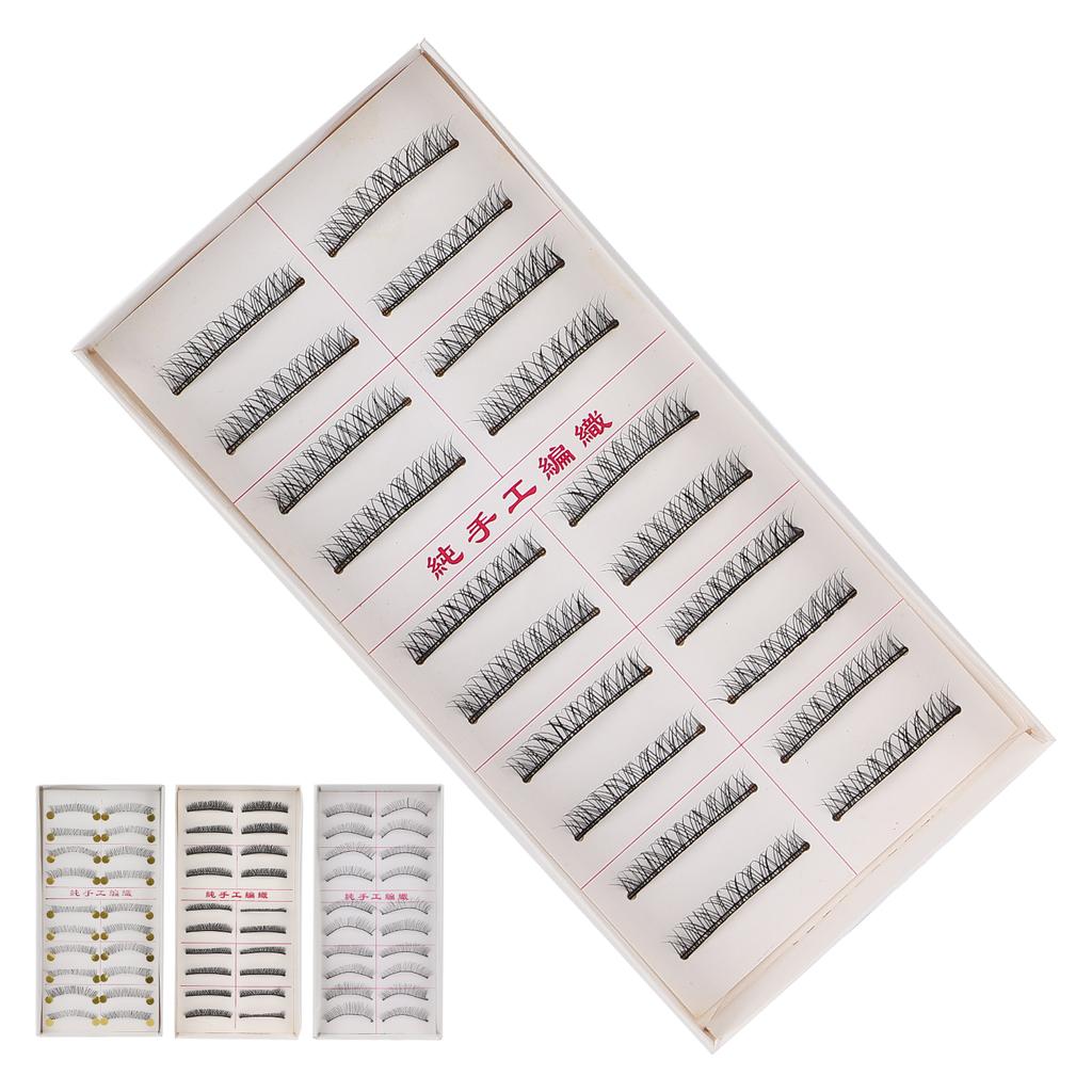 10 Pairs False Eyelashes 3D Handmade Natural Look Fake  Eyelashes for Makeup