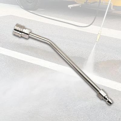 Lanza para Limpieza de Canalones para Hidrolimpiadora, Varilla de Extensión Angulada, Accesorio de Limpieza Curvo Multifuncional para