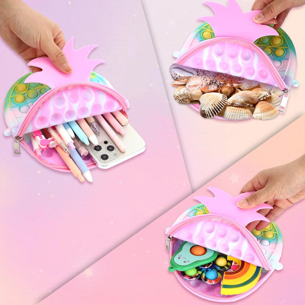 School Popit Pineapple Bag Camaron Pop Fidget Bag Girls Boys Bag Popits Bag Antistress Bag