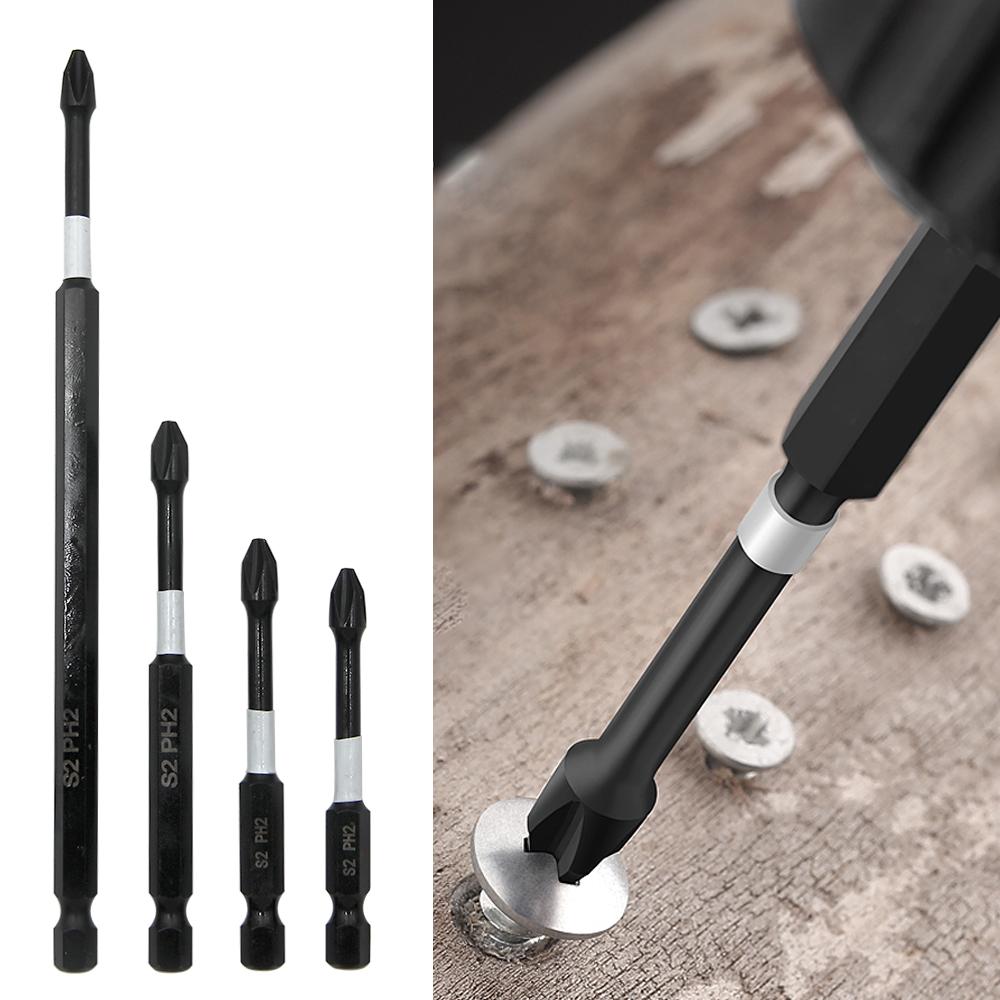 S2 Schlag magnetisch rutschfest Kreuzschlitz Schraubendreherkopf Hand Elektrobohrmaschine Sechskant Elektroschrauber Bit Werkzeugsatz