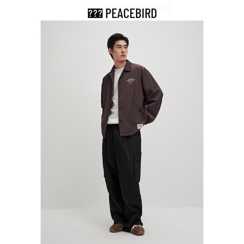 Peacebird Men's Wilderness Maillard Embroidered Lapel Jacket