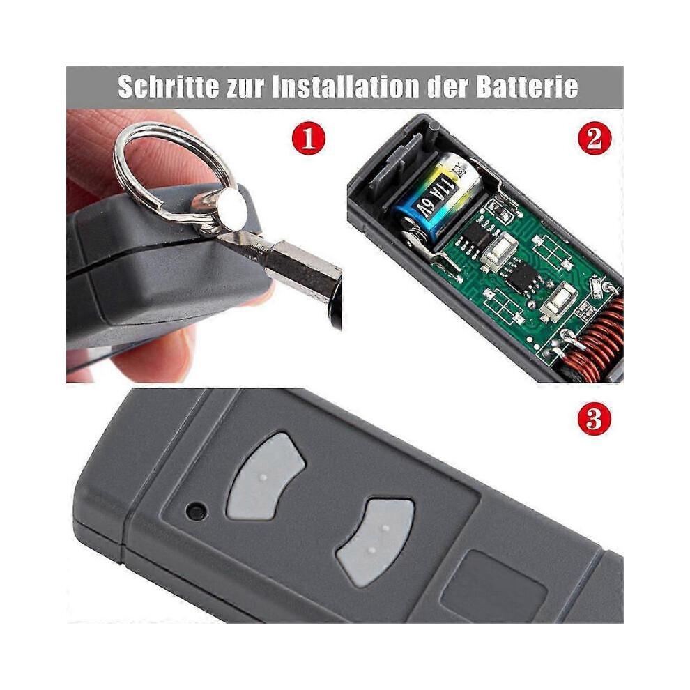 2-Pack Hormann HSE2-40 HS4-40 HSM4-40 40.685 MHz Garage Door Remote Control Manual Mitter