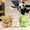 PP Cotton Plush Desktop Buddy Toy Sitting Cow Hug Pillow Creative Dinosaur Plush Toy Christmas