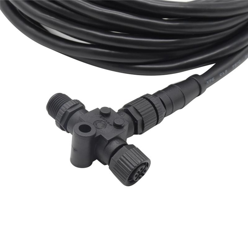 Aviation Plug M Series Waterproof Connector M12 NMEA2000 Network Shielded Power Cord 4.5M Plastic Screen Connector