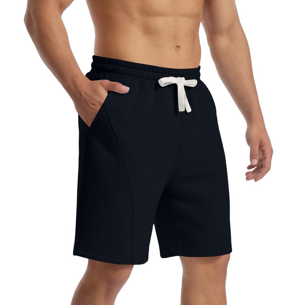 Herren Freizeit Sportshorts Elastischer Bund Kordelzug Taschen Leicht Bequem Sitz Fitnessstudio Laufen Training Sportbekleidung